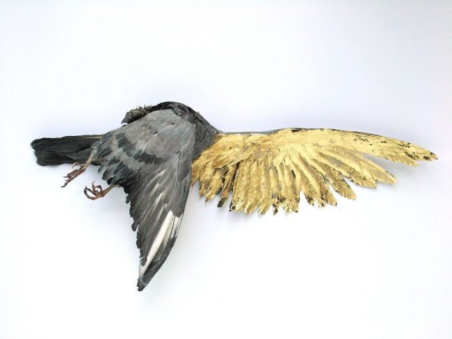 Oiseau de mai - Emboitage, or - 66 x 125 cm - 2008 - Collection du CNAP