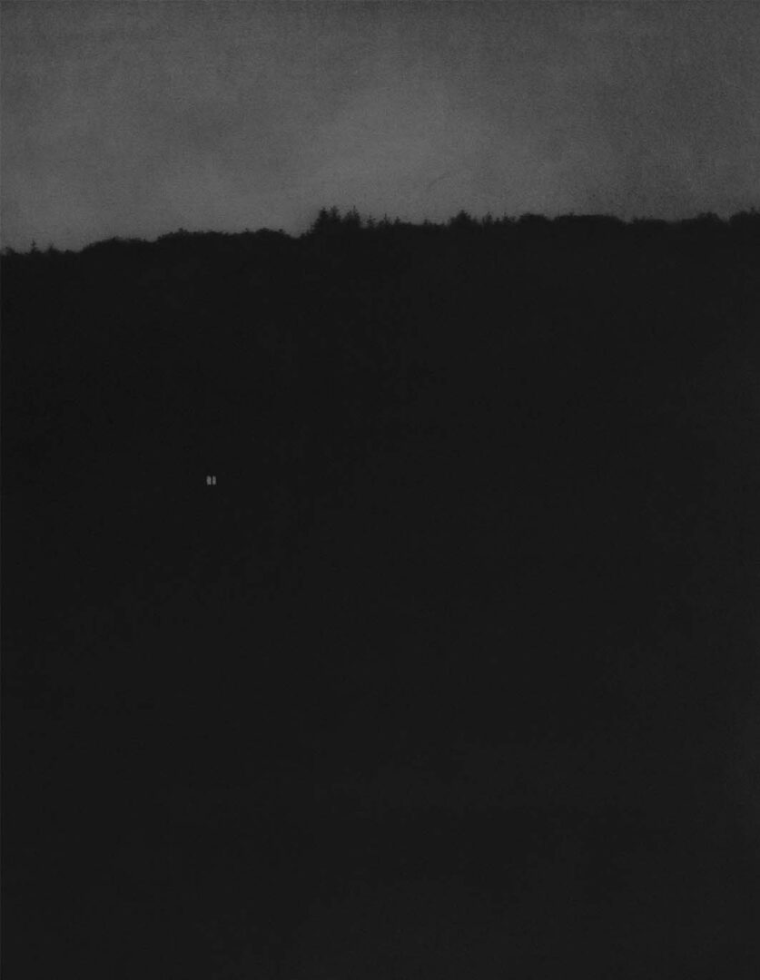 Célia Muller, Un trou dans le mur #2, 2023, Pastels secs sur papier, 48 x 64 cm