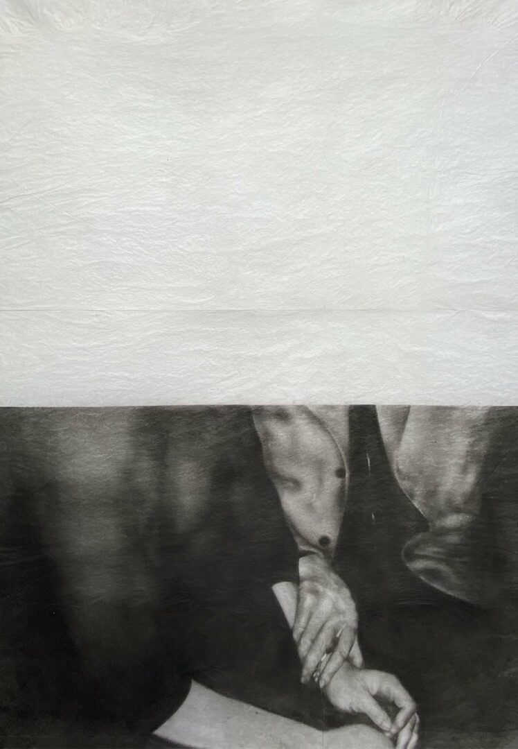 Célia Muller, Je te détesterai #1, 2018, Pastels secs sur papier de soie, 65 x 100 cm