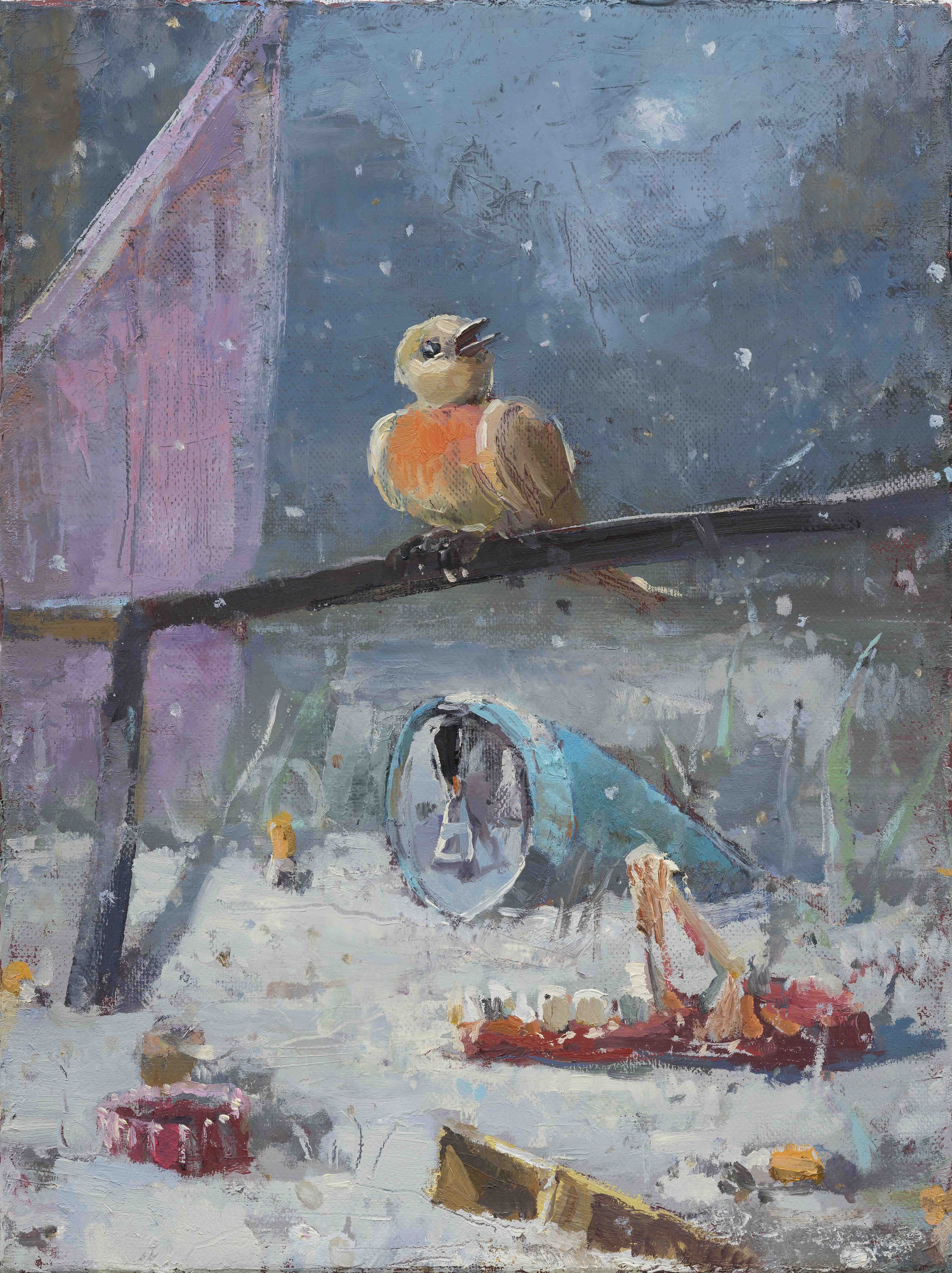 FB-23-117-M_Neuschnee – 40x30cm – oil on canvas – 2023