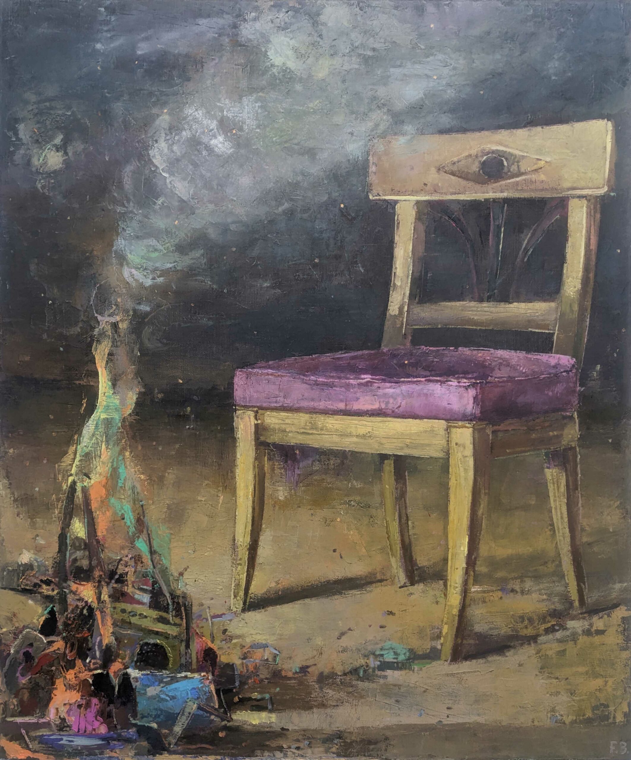 FB-24-027-M_Biedermeier Punk is Pretty in Pink – 120x100cm – Oil on canvas – 2024